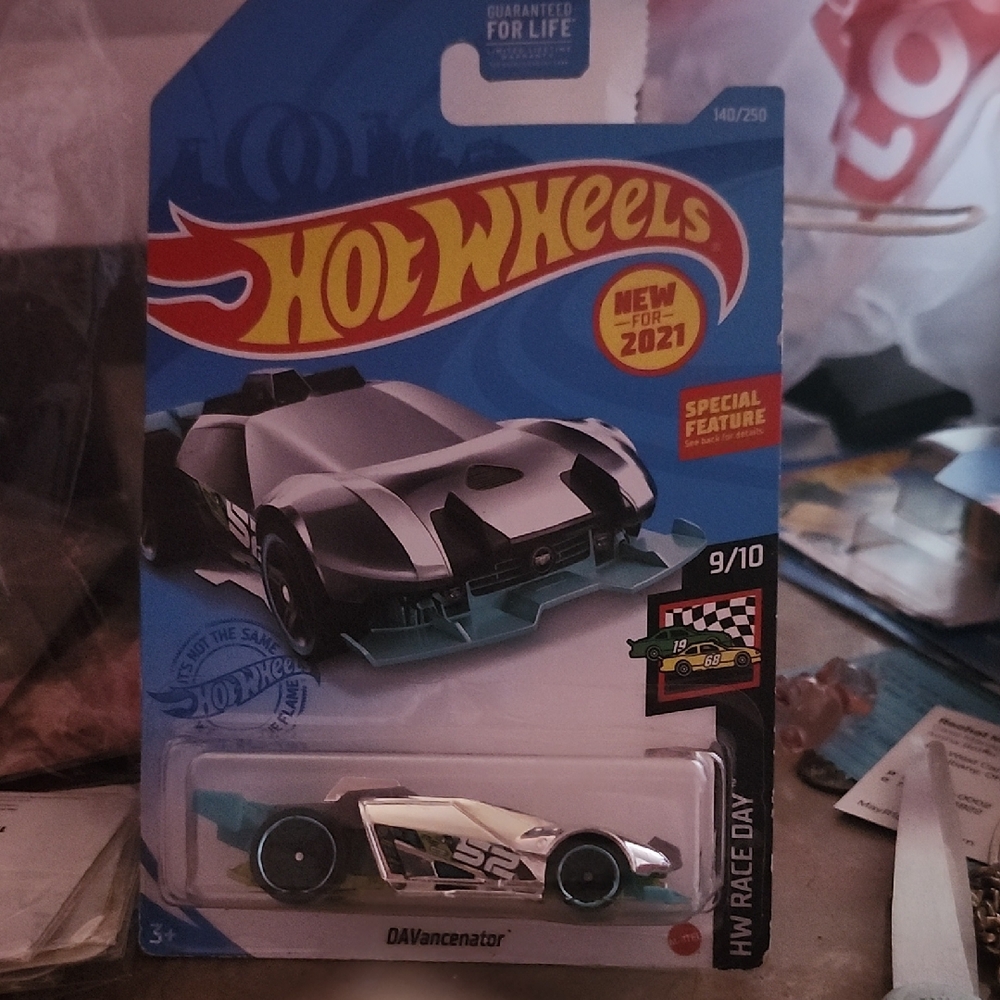 Hot Wheels Silver and Blue Race Car